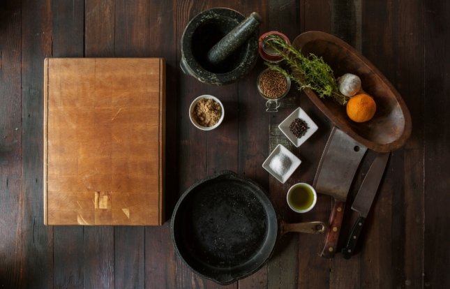 Mise en place in der Kochschule Marieneck Köln