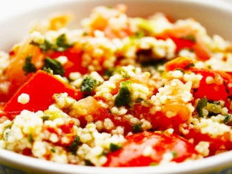 CousCous Salat beim veganen Kochkurs in der Kochschule Marieneck Köln