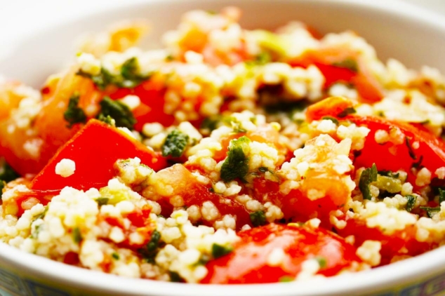 CousCous Salat beim veganen Kochkurs in der Kochschule Marieneck Köln
